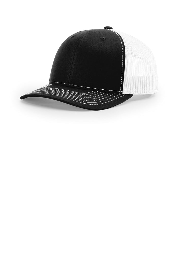 Richardson Trucker (112) - Hat — Black/ White