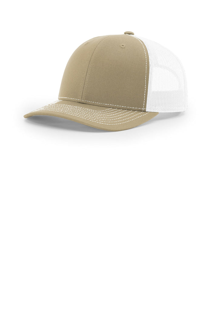 Richardson Trucker (112) - Hat — Khaki/ White