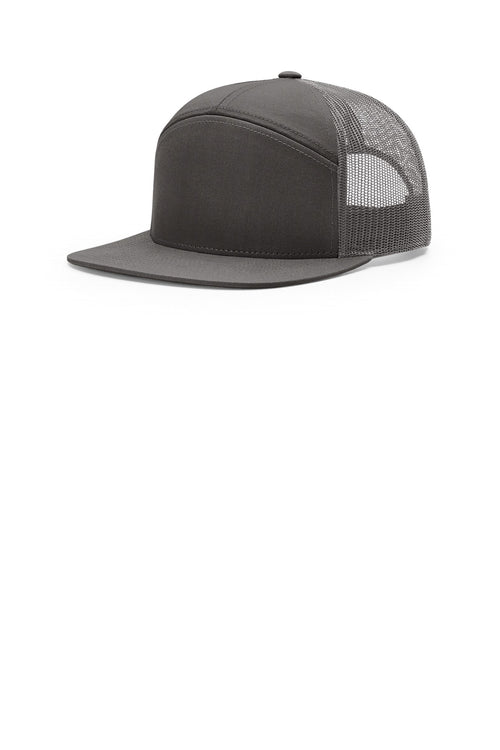 Charcoal Richardson 7 Panel (168) - Hat, front view