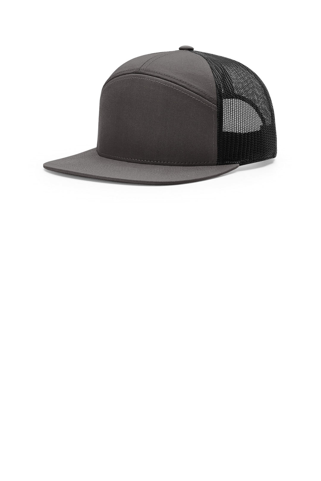 Richardson 7 Panel (168) - Hat — Charcoal/ Black