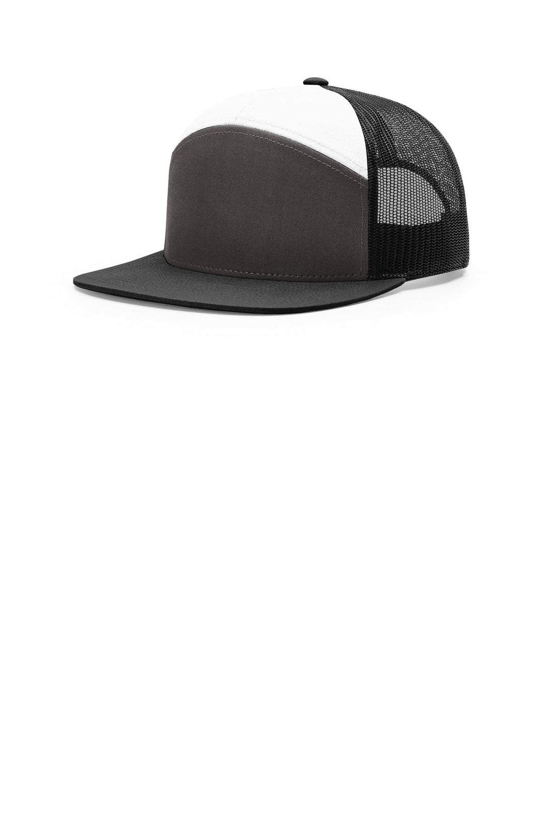 Richardson 7 Panel (168) - Hat — Charcoal/ Black/ White