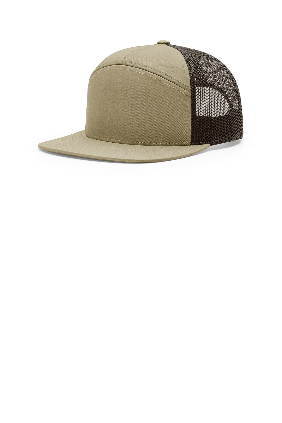 Richardson 7 Panel (168) - Hat — Pale Khaki/ Brown