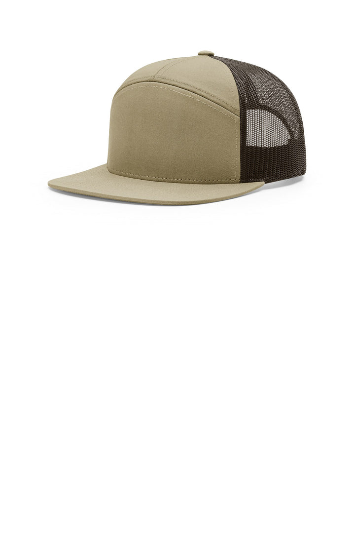 Richardson 7 Panel (168) - Hat — Pale Khaki/ Brown