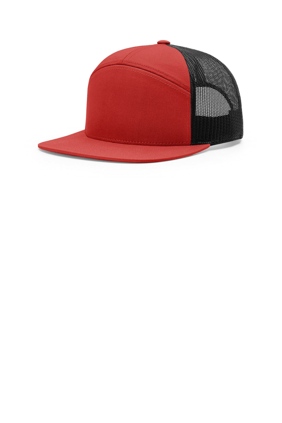 Richardson 7 Panel (168) - Hat — Red/ Black