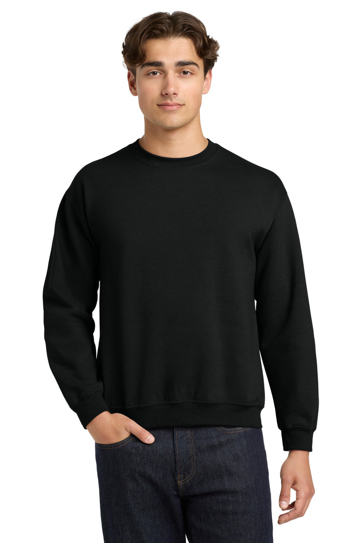 Black Gildan Heavy Blend Crewneck (18000) - Sweatshirt, front view