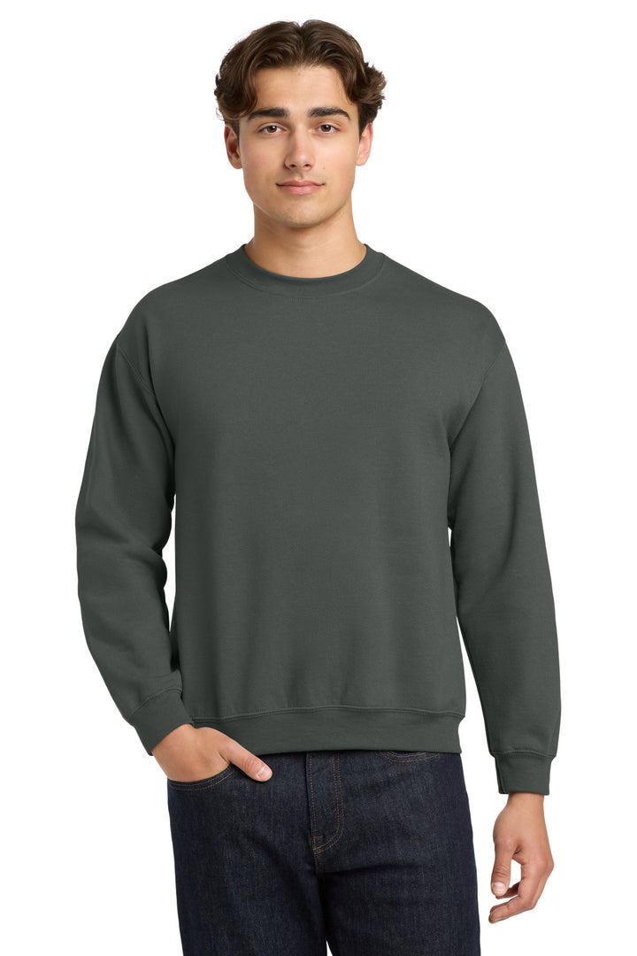 Charcoal Gildan Heavy Blend Crewneck (18000) - Sweatshirt, front view