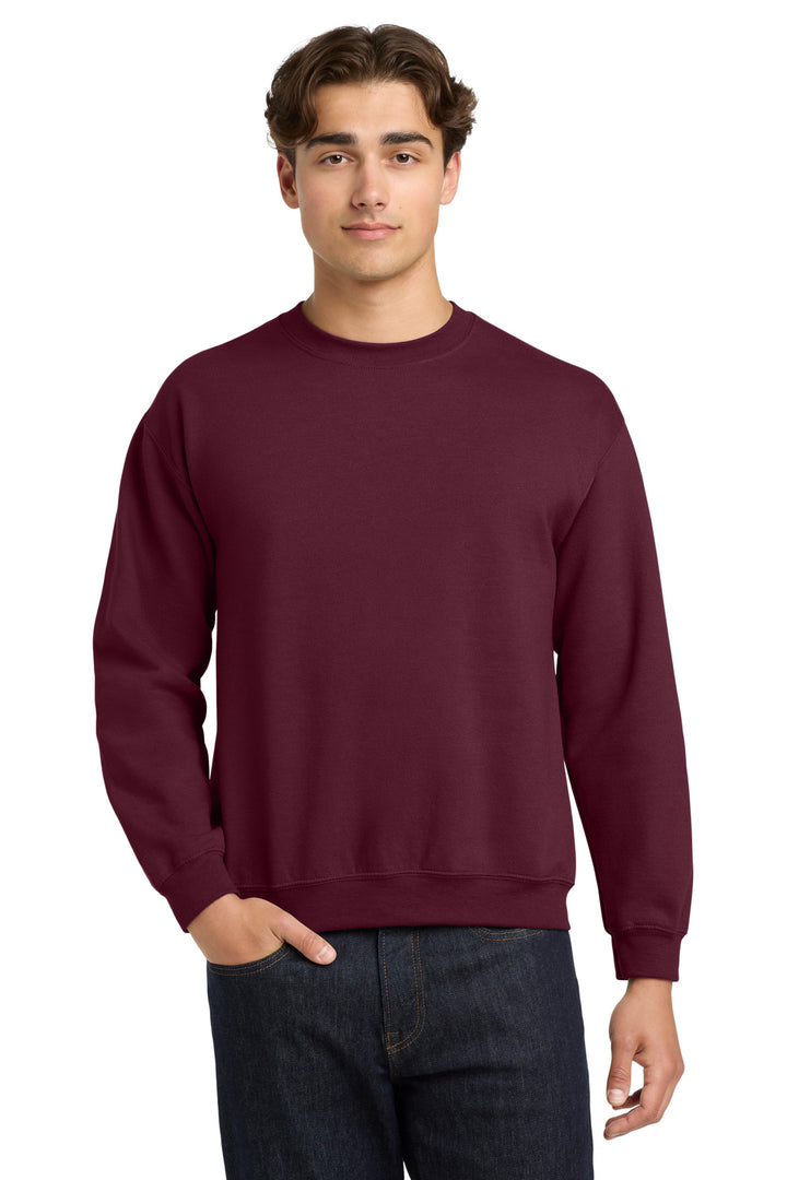 Maroon Gildan Heavy Blend Crewneck (18000) - Sweatshirt, front view
