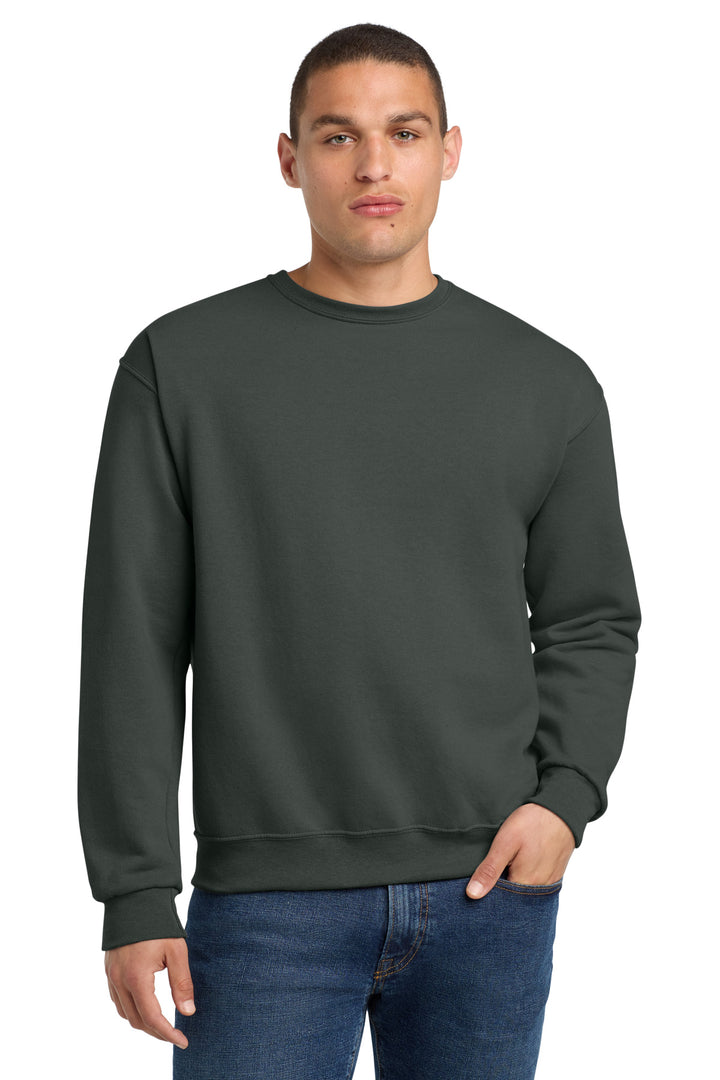 Charcoal Grey Jerzees NuBlend Crewneck (562M) - Sweatshirt, front view