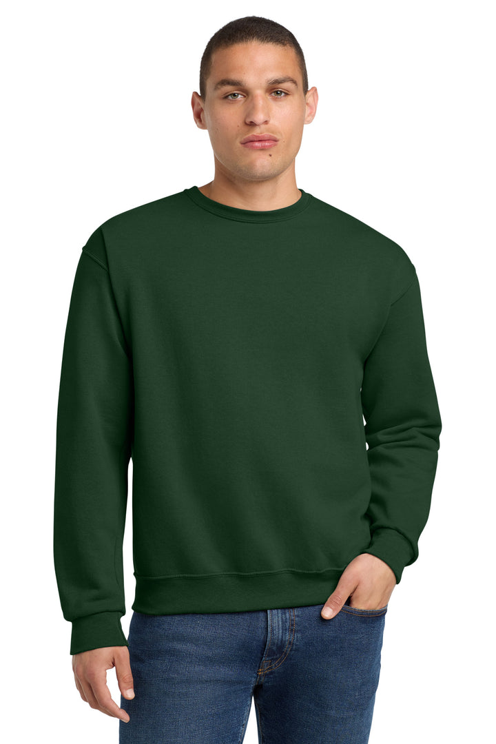 Forest Green Jerzees NuBlend Crewneck (562M) - Sweatshirt, front view
