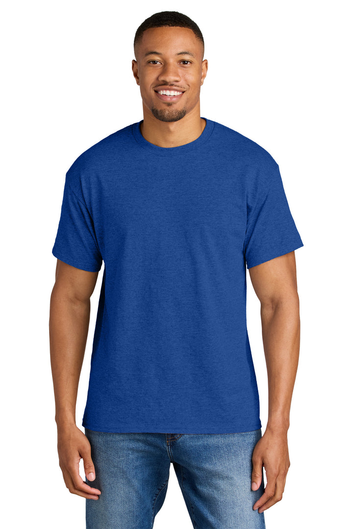 Gildan DryBlend (8000) - Performance Tee — Heather Deep Royal