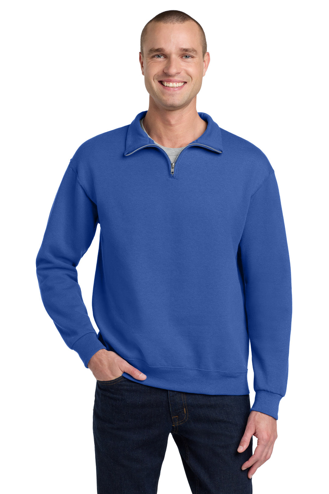 Royal Jerzees NuBlend 1/4-Zip Cadet Collar (995M) - Quarter-Zip, front view