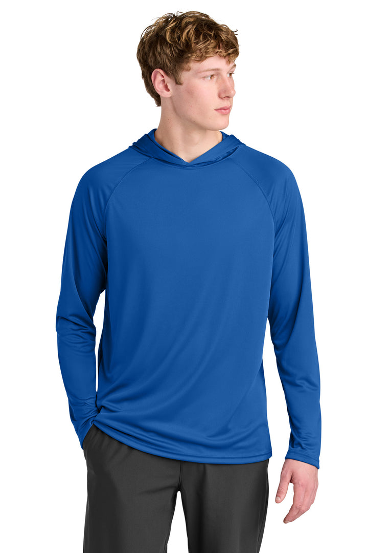 Royal A4 Cooling Performance Long Sleeve Hooded Tee (A4N3409) - Performance Tee, front view