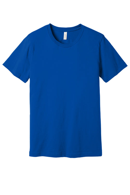 True Royal BELLA+CANVAS Jersey Tee (3001) - Cotton Shirt, front view