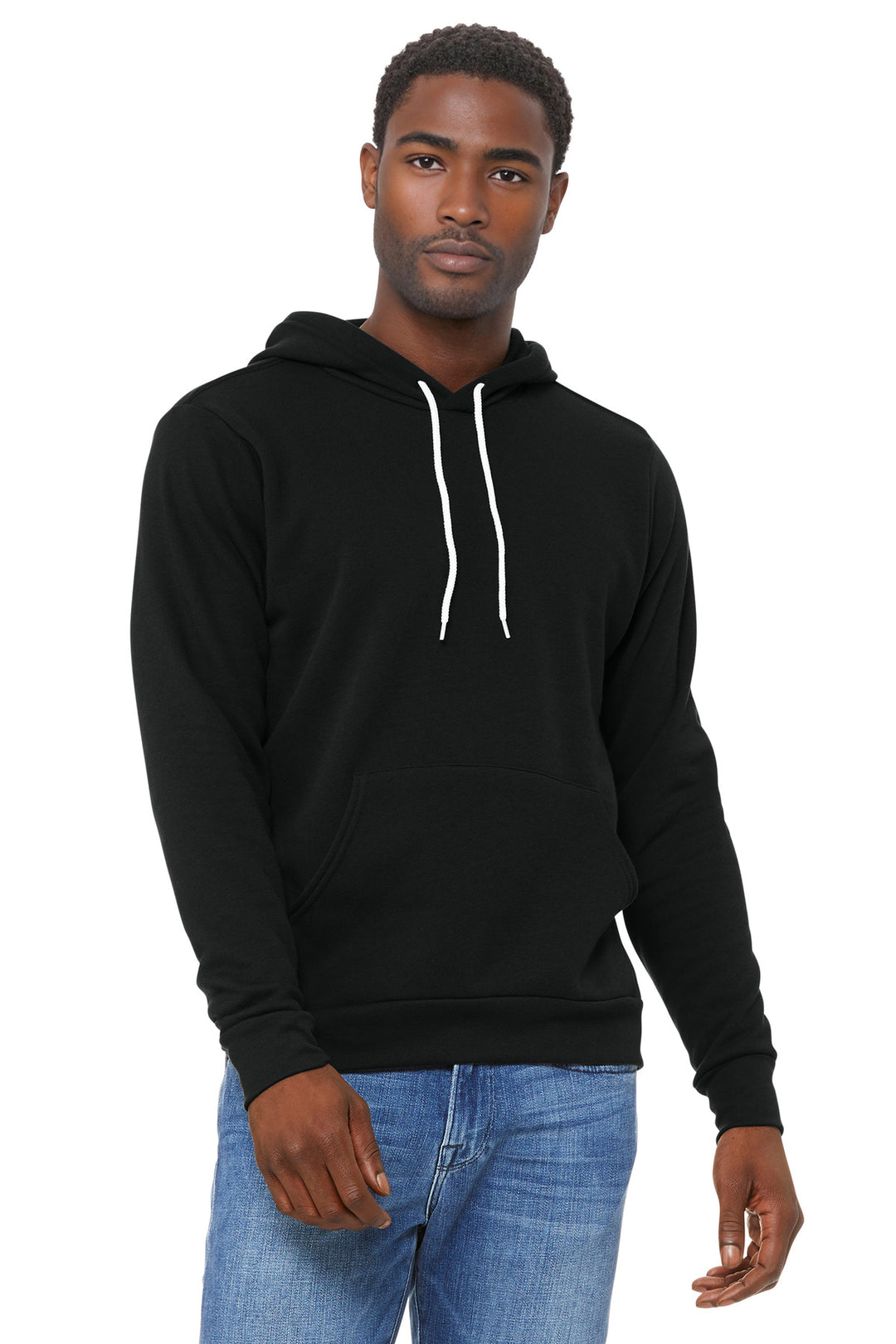 BELLA+CANVAS Sponge Fleece Hoodie (3719) - Hoodie — Black