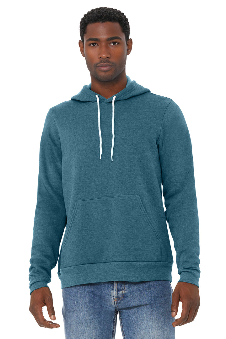 BELLA+CANVAS Sponge Fleece Hoodie (3719) - Hoodie — Heather Deep Teal