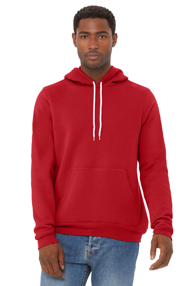 BELLA+CANVAS Sponge Fleece Hoodie (3719) - Hoodie — Red