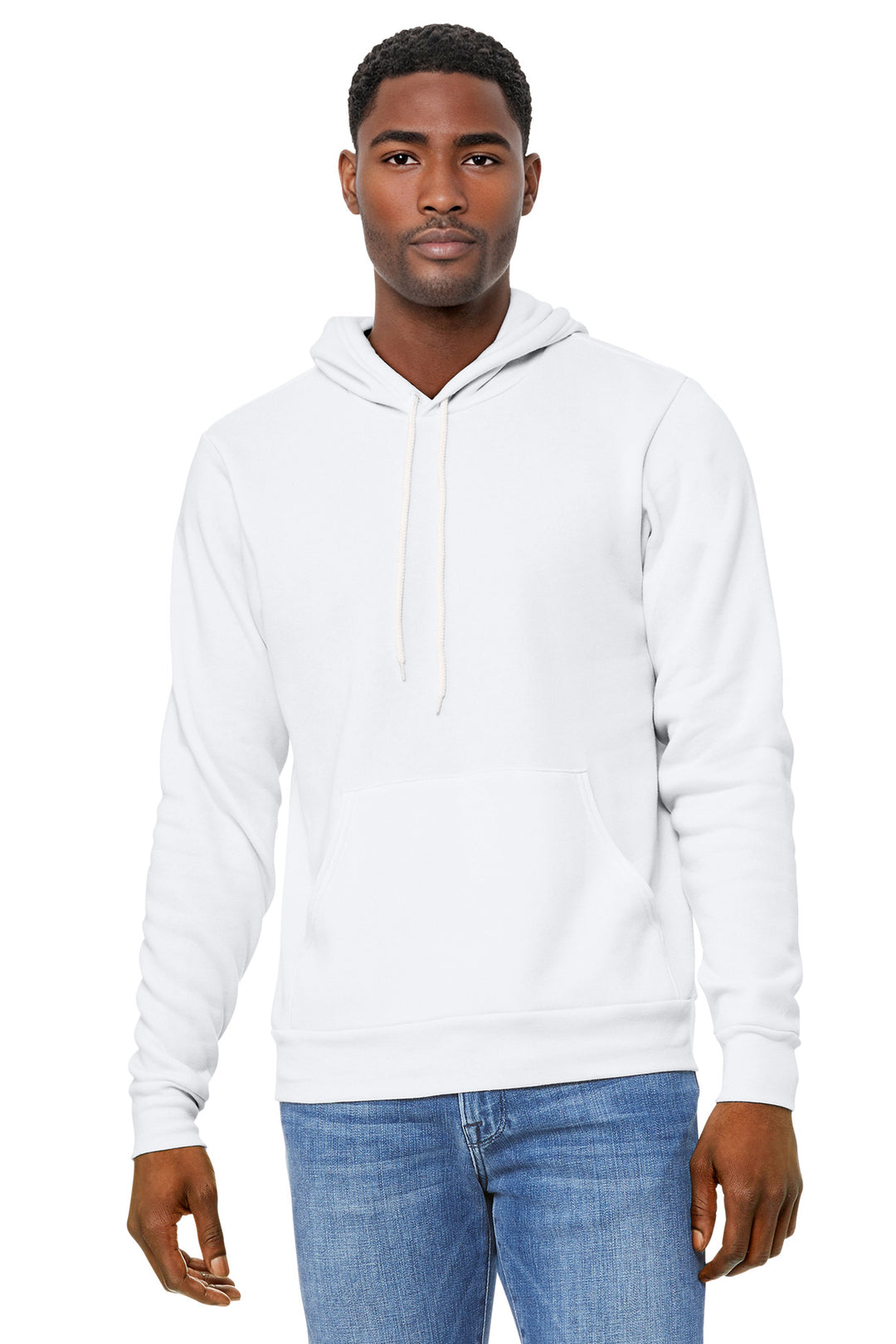 BELLA+CANVAS Sponge Fleece Hoodie (3719) - Hoodie — White