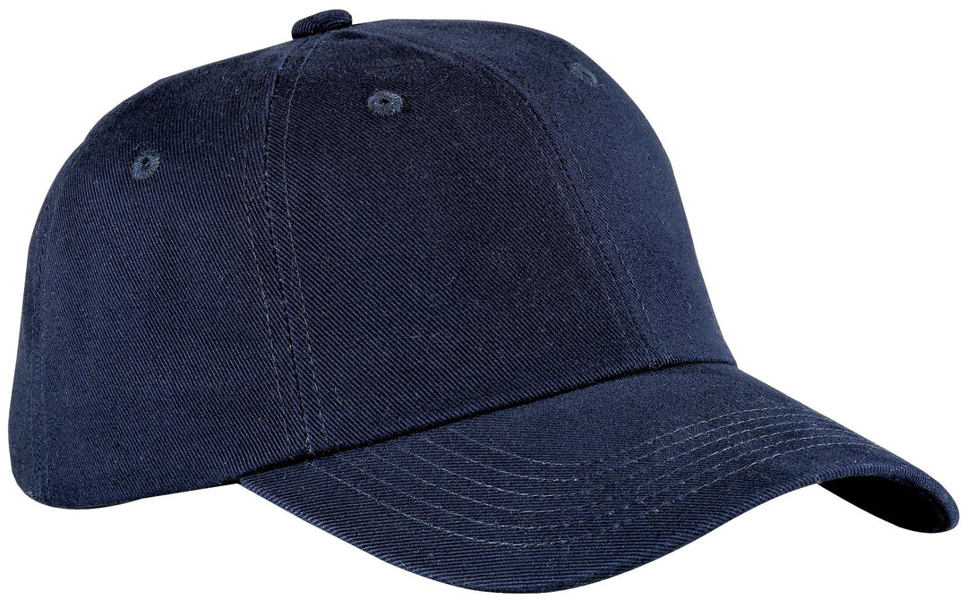 Navy Port Authority Unstructured Brushed Twill Cap (BTU) - Hat, front view