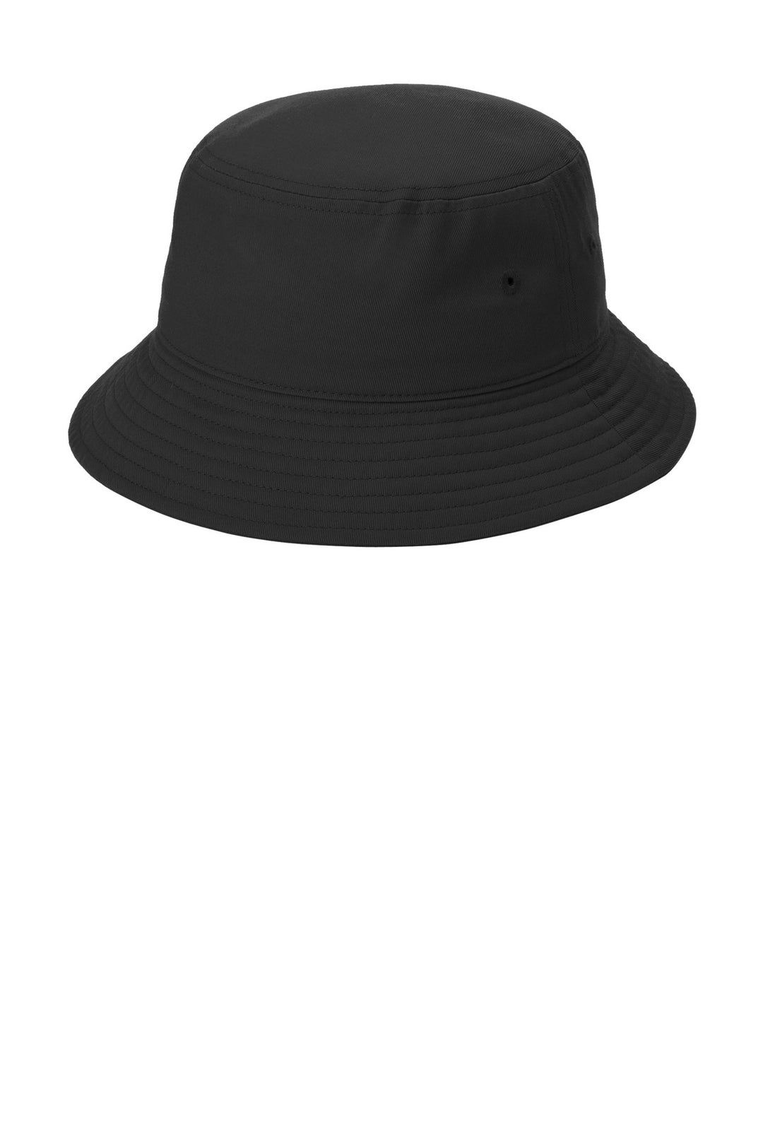 Black Port Authority Twill Classic Bucket Hat (C975) - Hat, front view