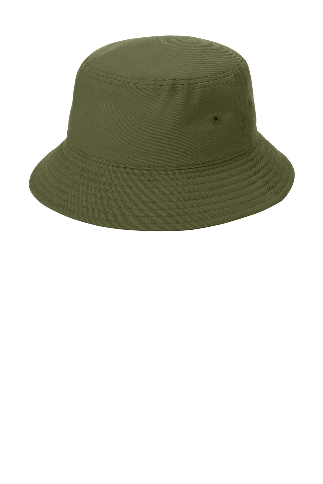 Olive Drab Green Port Authority Twill Classic Bucket Hat (C975) - Hat, front view