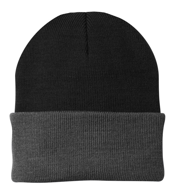 Port & Company Knit Cap (CP90) - Beanie — Black/Athletic Oxford