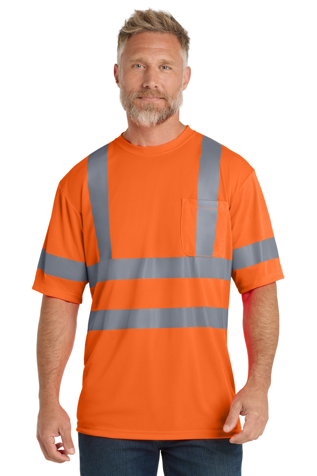 CornerStone ANSI Class 3 Reflective Tee (CS408) - High-Vis