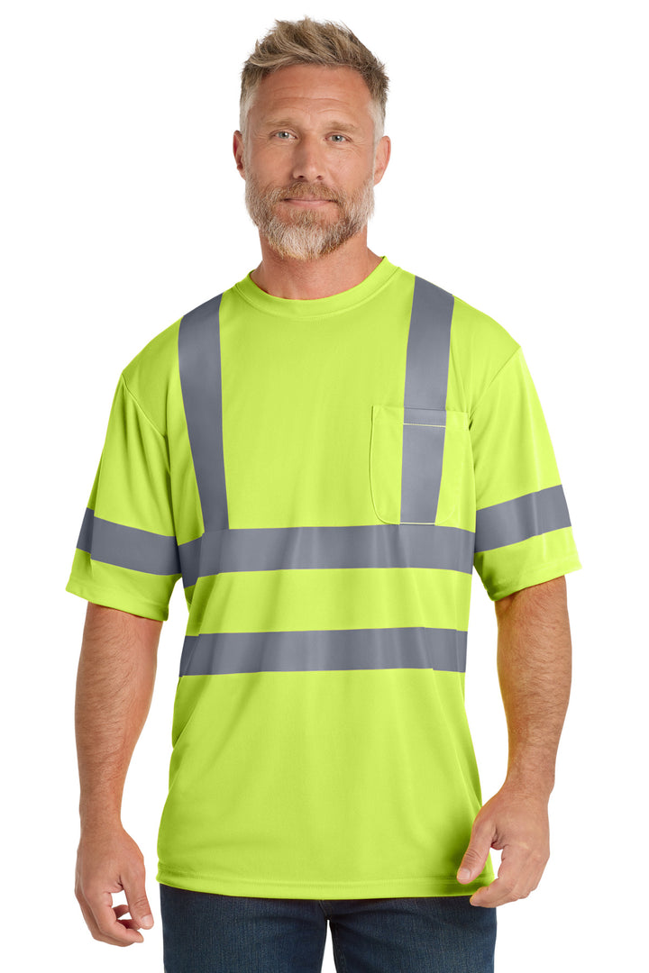CornerStone ANSI Class 3 Reflective Tee (CS408) - High-Vis — Safety Yellow