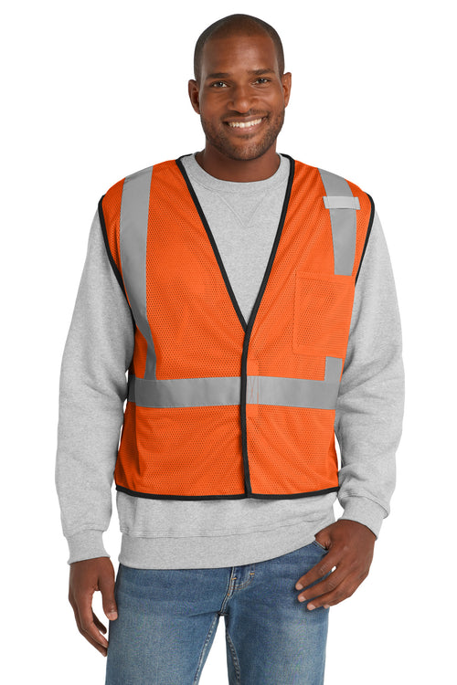 Safety Orange CornerStone ANSI Class 2 Economy Vest (CSV100) - High-Vis, front view