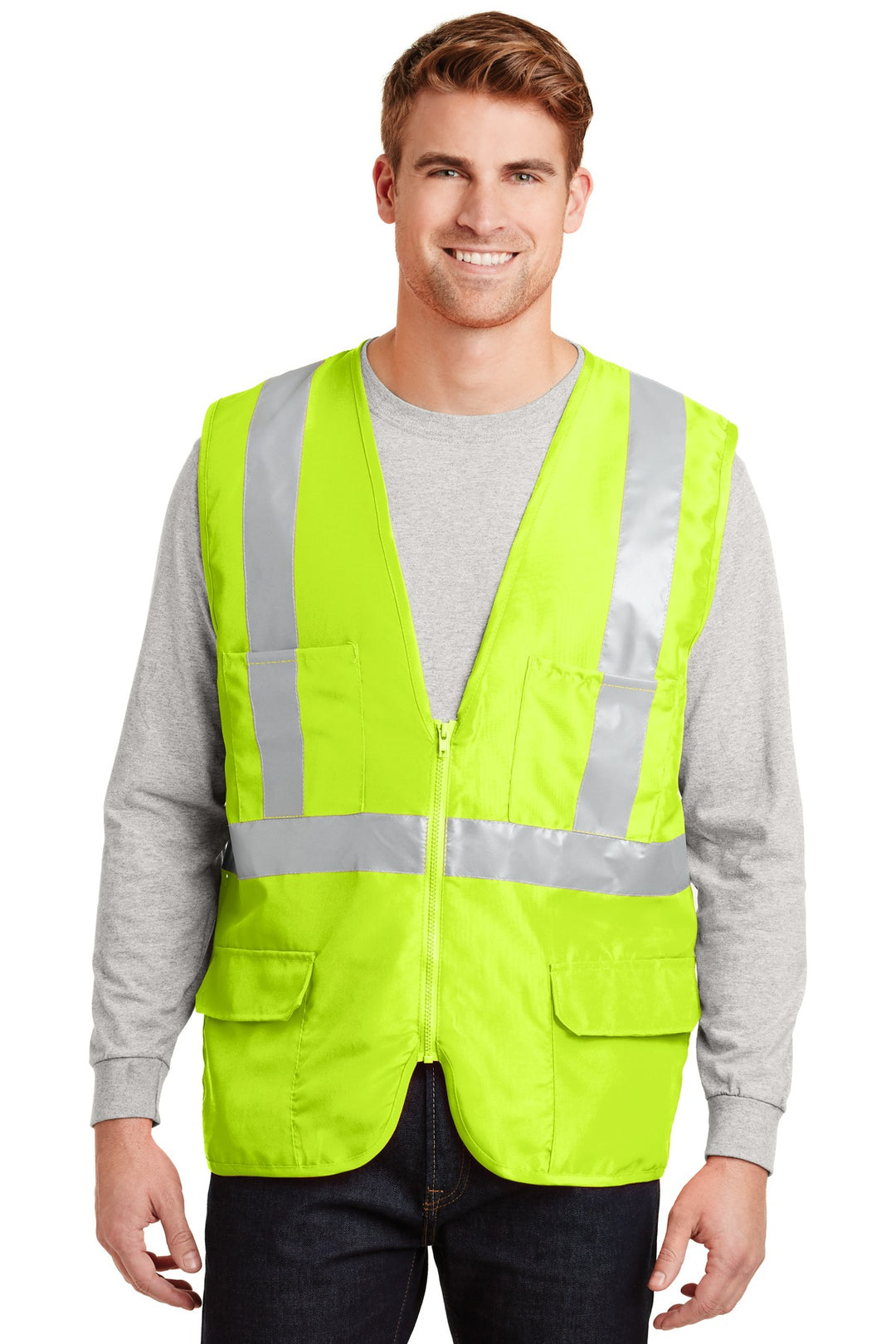 CornerStone ANSI Class 2 Mesh Back Vest (CSV405) - High-Vis — Safety Yellow