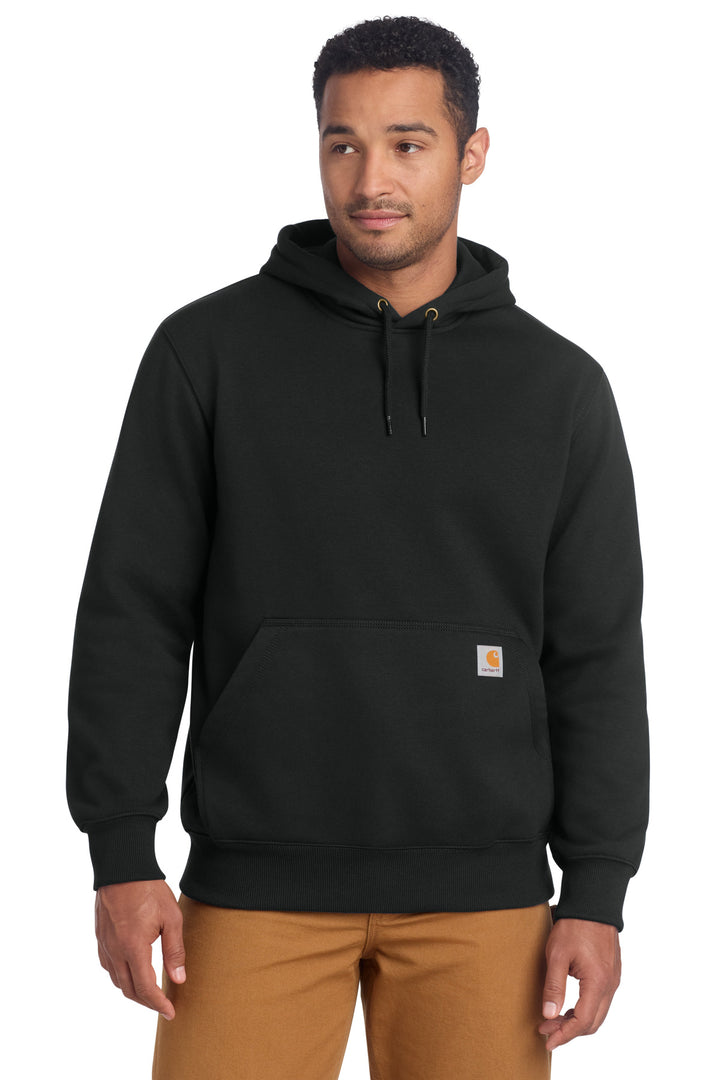 Black Carhartt Rain Defender Paxton Heavyweight (CT100615) - Hoodie, front view