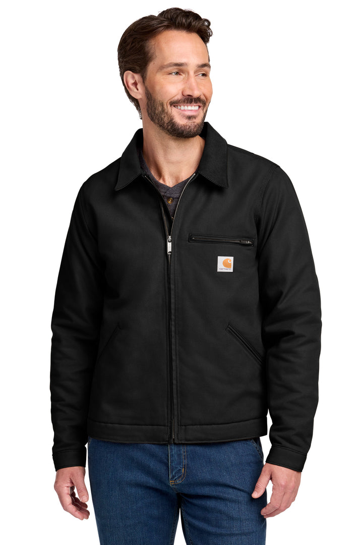 Black Carhartt Duck Detroit (CT103828) - Jacket, front view
