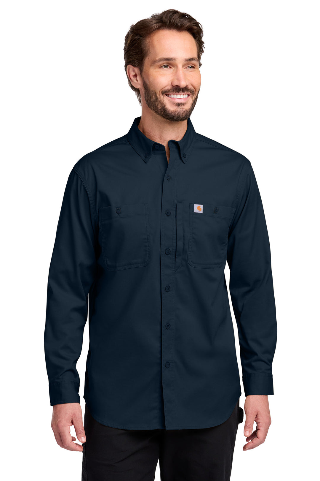 Carhartt Rugged Professional Series Long Sleeve Shirt (CT106689) - Button-Down — Navy