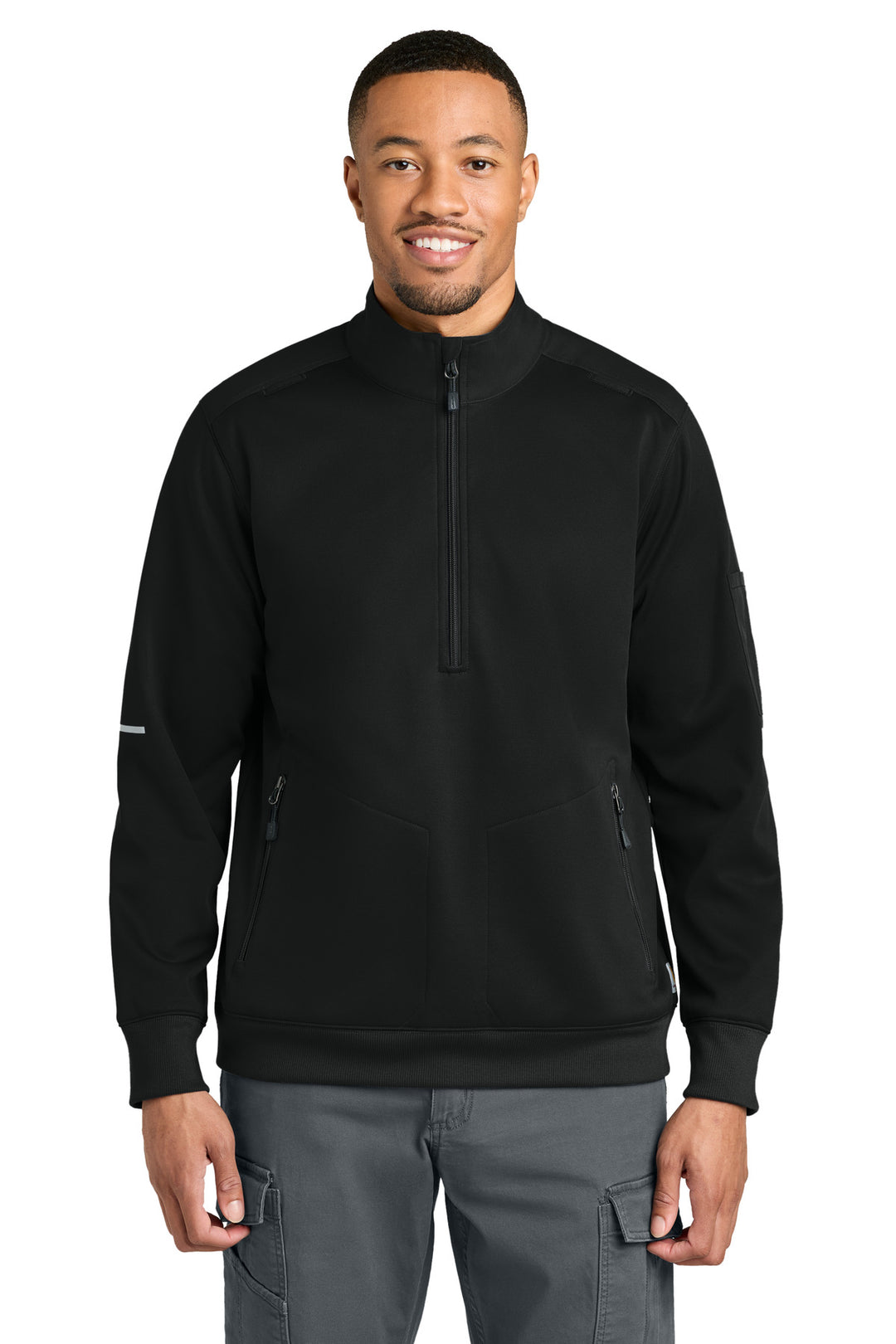 Carhartt FLD & RSCU 1/2-Zip Mid-Layer (CTC86912) - Quarter-Zip — Black