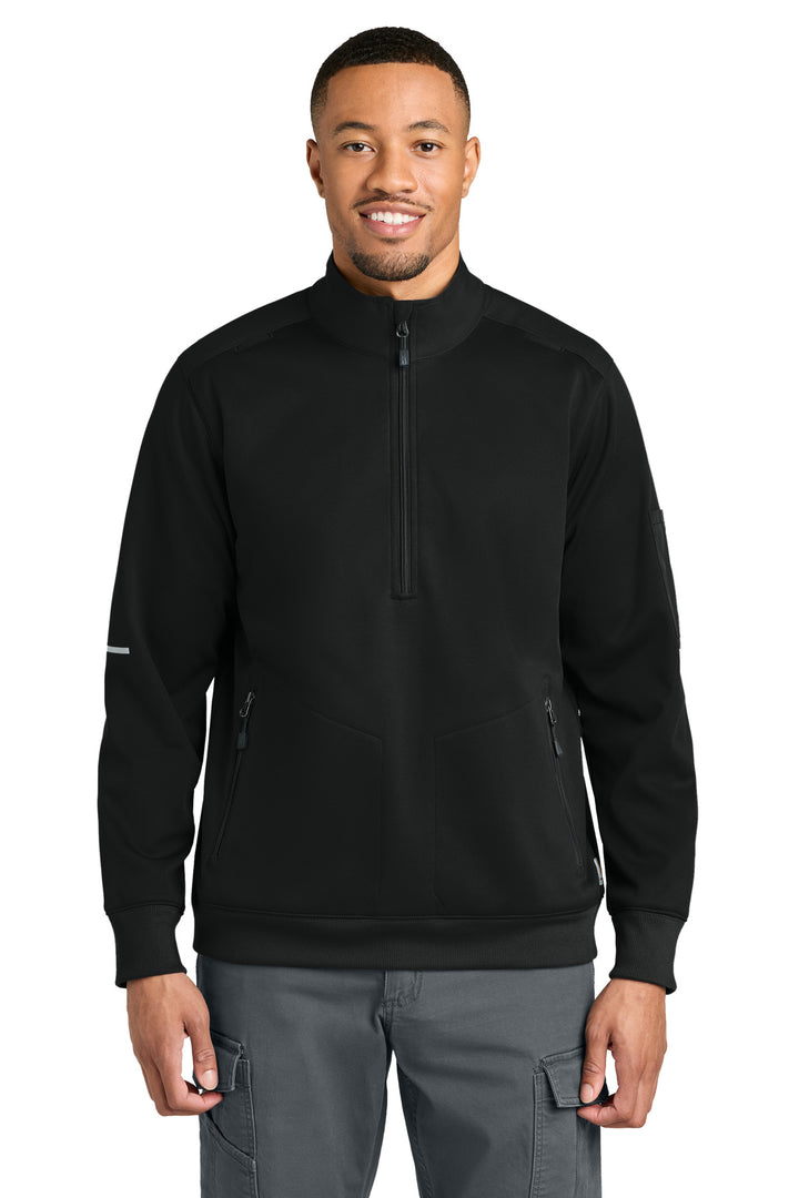 Carhartt FLD & RSCU 1/2-Zip Mid-Layer (CTC86912) - Quarter-Zip — Black