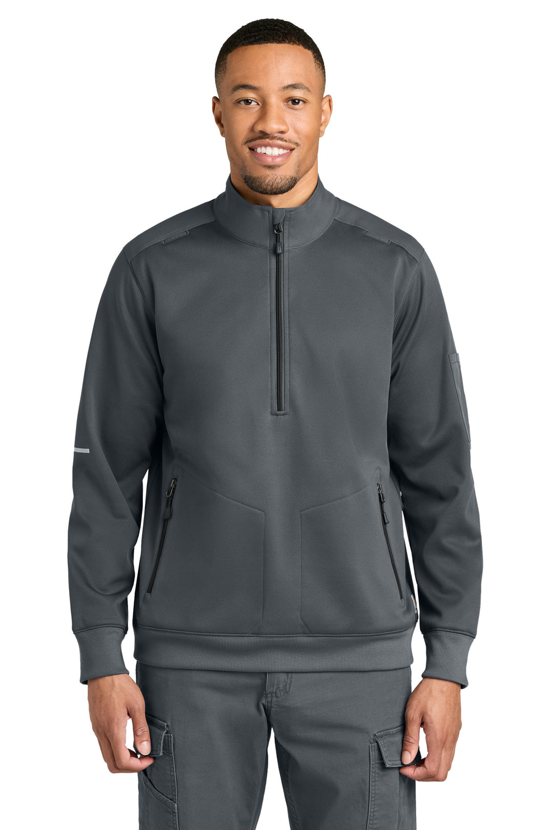 Carhartt FLD & RSCU 1/2-Zip Mid-Layer (CTC86912) - Quarter-Zip — Pewter