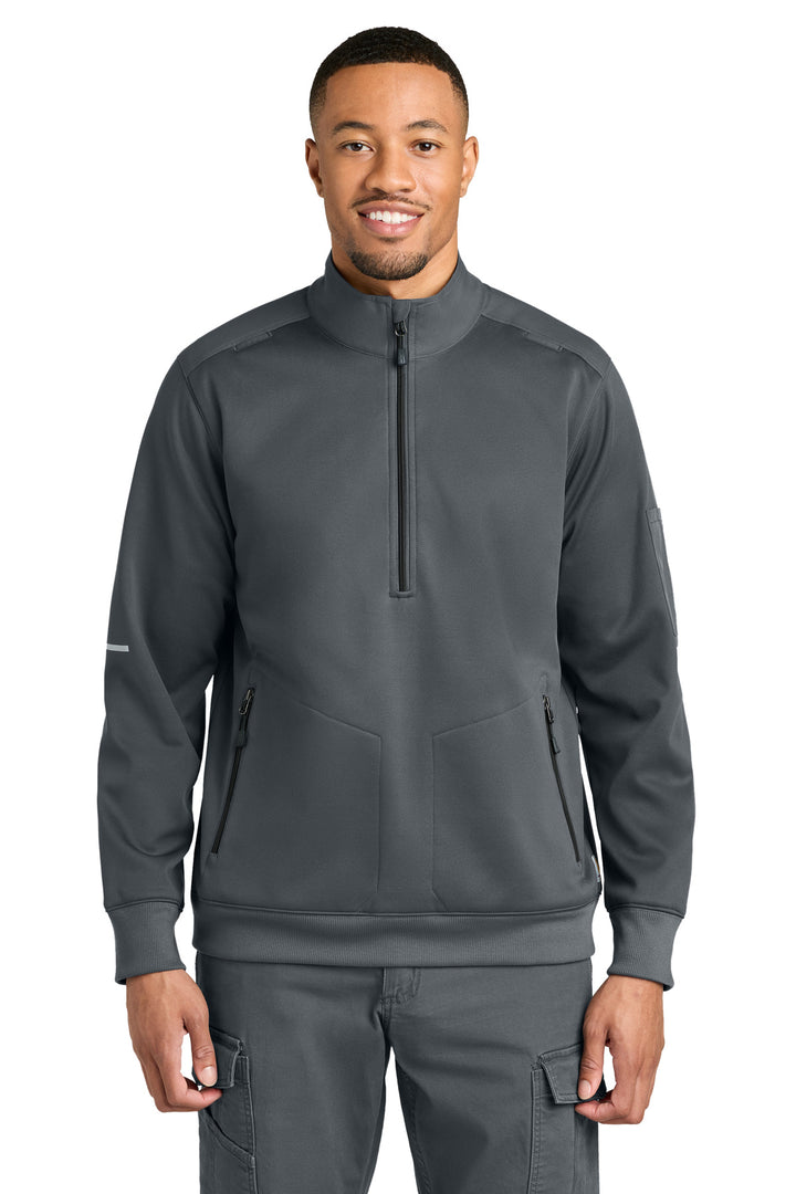 Carhartt FLD & RSCU 1/2-Zip Mid-Layer (CTC86912) - Quarter-Zip — Pewter