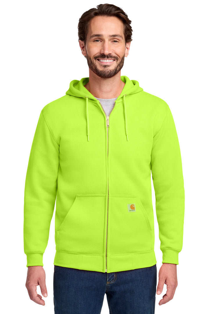 Brite Lime Carhartt Midweight Zip-Front (CTK122) - Hoodie, front view