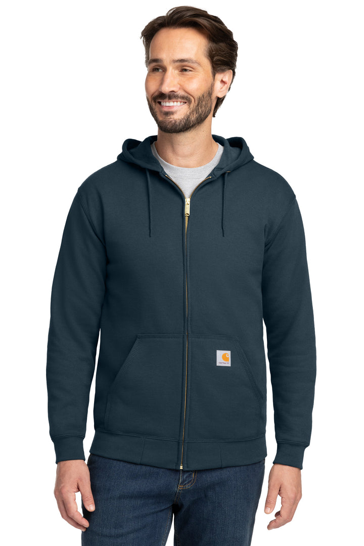 New Navy Carhartt Midweight Zip-Front (CTK122) - Hoodie, front view