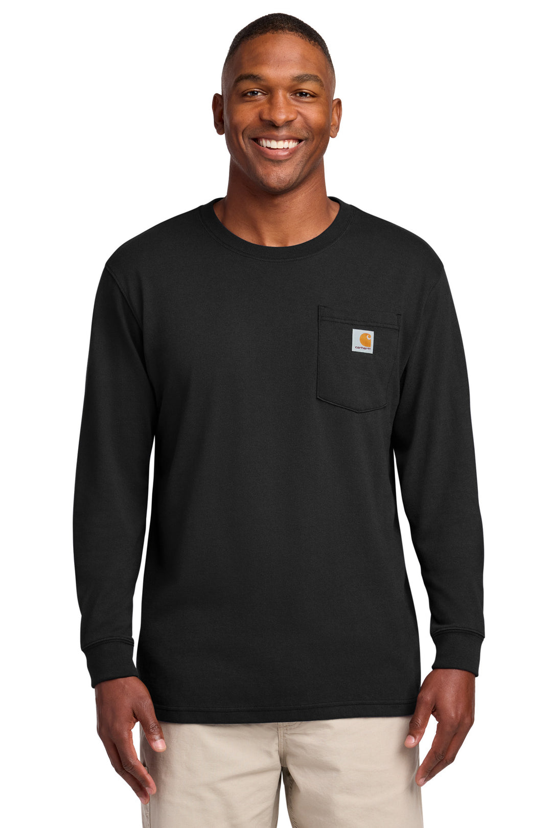 Carhartt Long Sleeve Pocket Tee (CTK126) - Performance Tee — Black