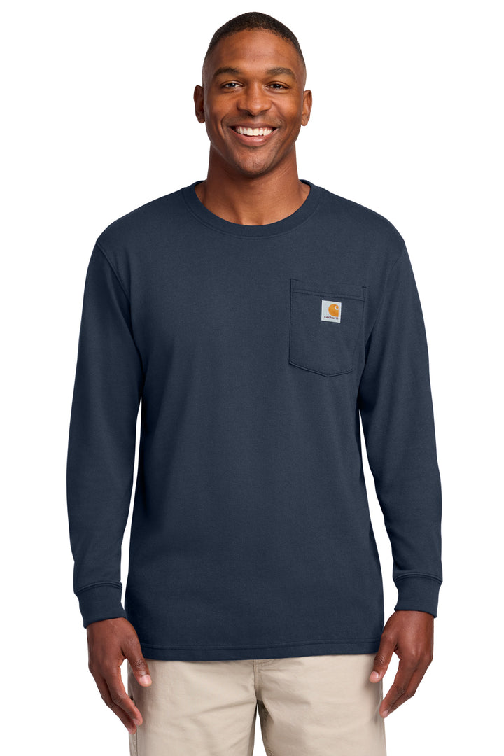 Carhartt Long Sleeve Pocket Tee (CTK126) - Performance Tee — Navy