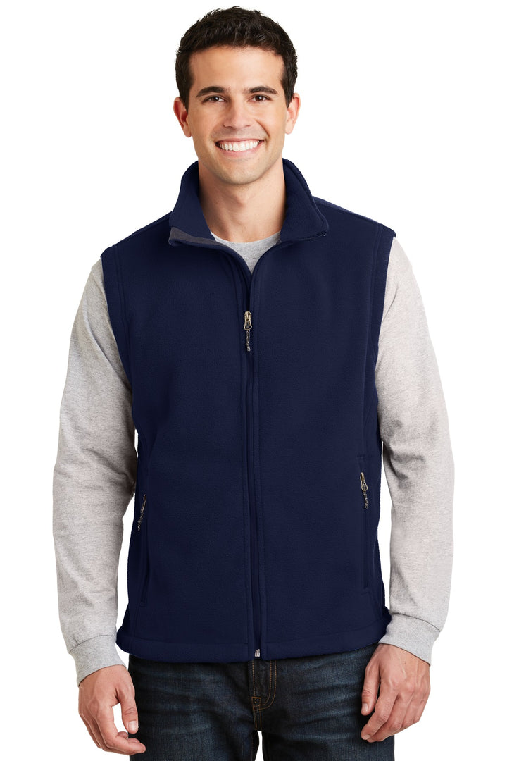 True Navy Port Authority Value Fleece Vest (F219) - Vest, front view