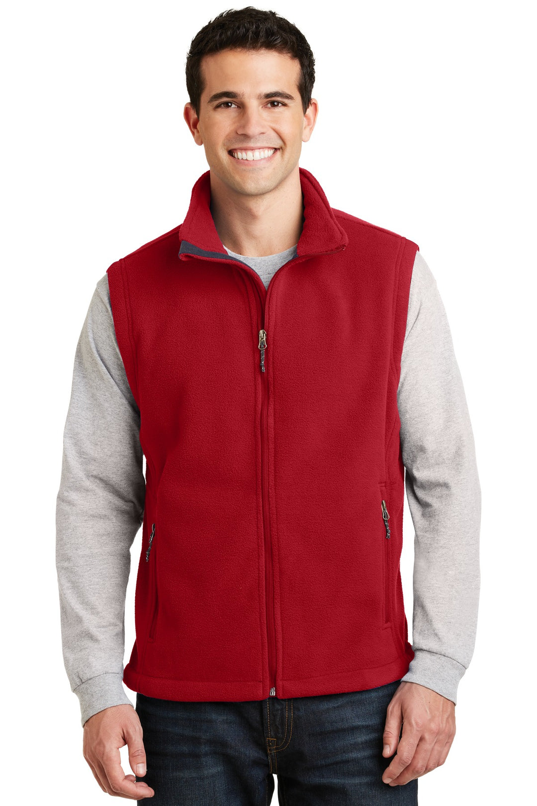True Red Port Authority Value Fleece Vest (F219) - Vest, front view
