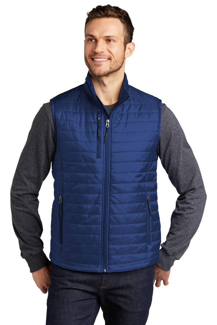 Cobalt Blue Port Authority Packable Puffy Vest (J851) - Vest, front view