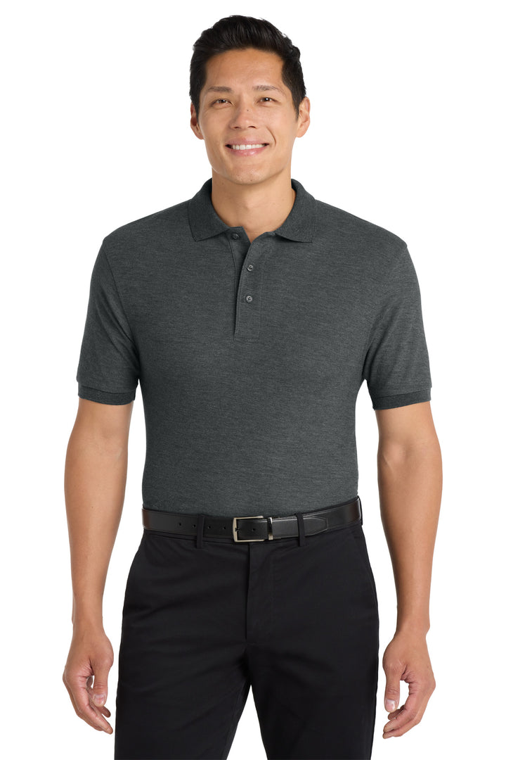 Port Authority Silk Touch Polo (K500) - Polo — Charcoal Heather Grey