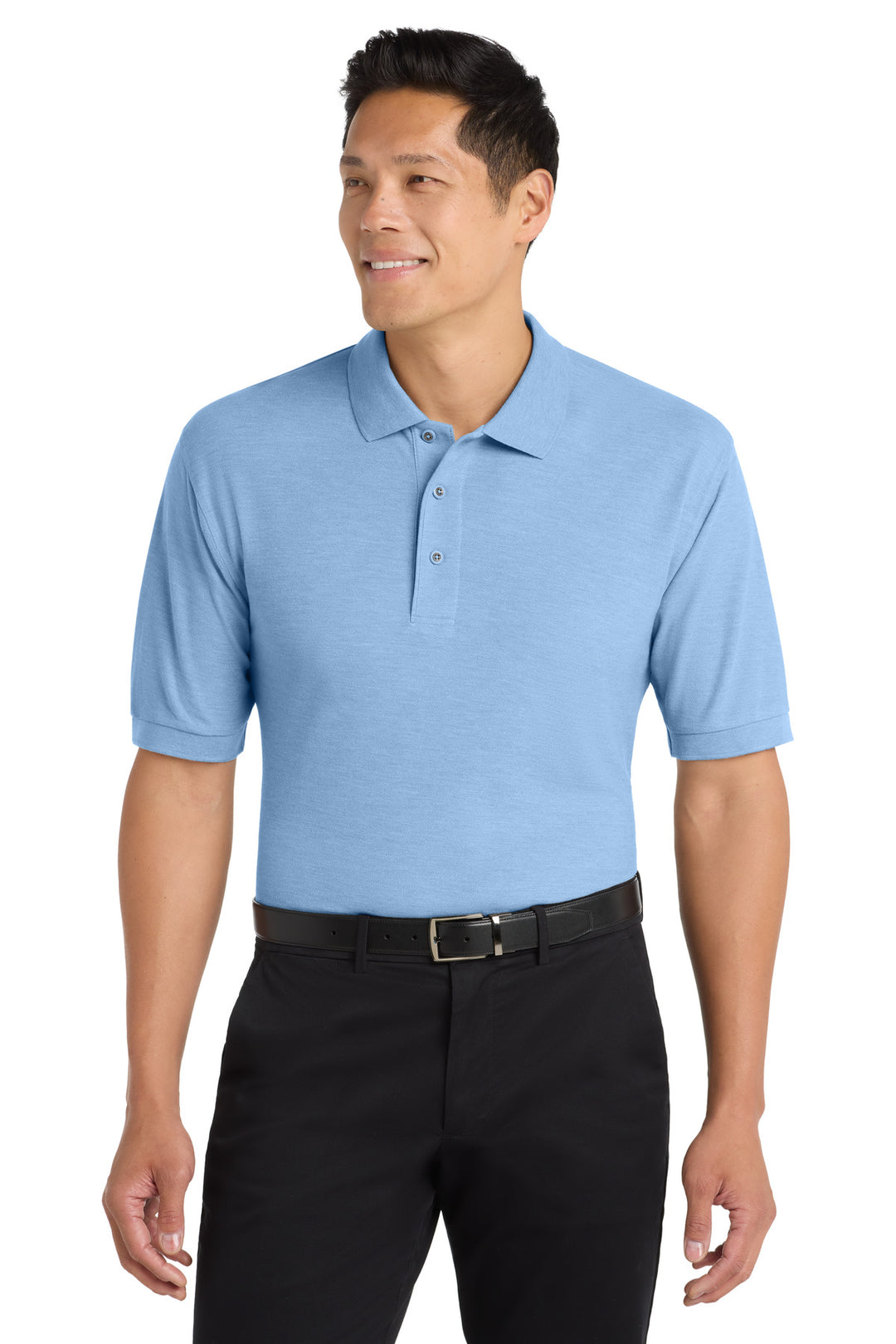 Port Authority Silk Touch Polo (K500) - Polo — Light Blue