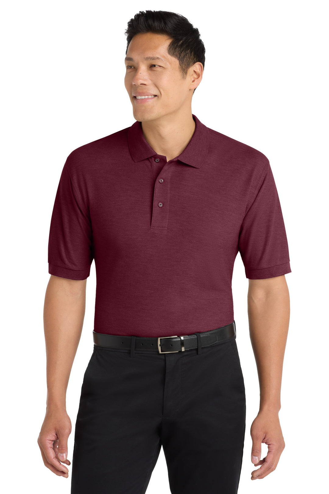 Port Authority Silk Touch Polo (K500) - Polo — Maroon