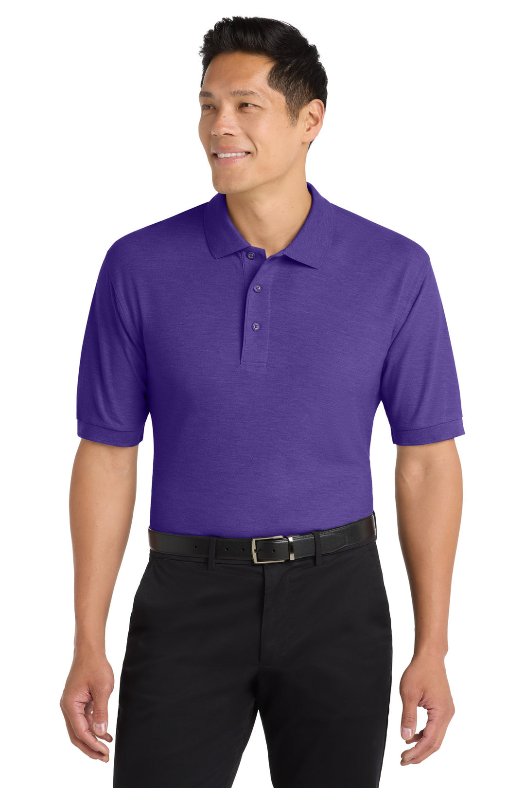 Port Authority Silk Touch Polo (K500) - Polo — Purple