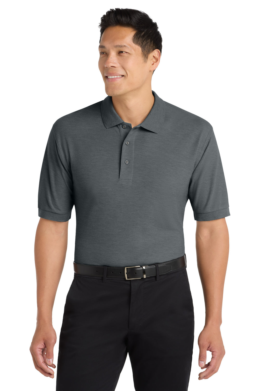 Port Authority Silk Touch Polo (K500) - Polo — Steel Grey