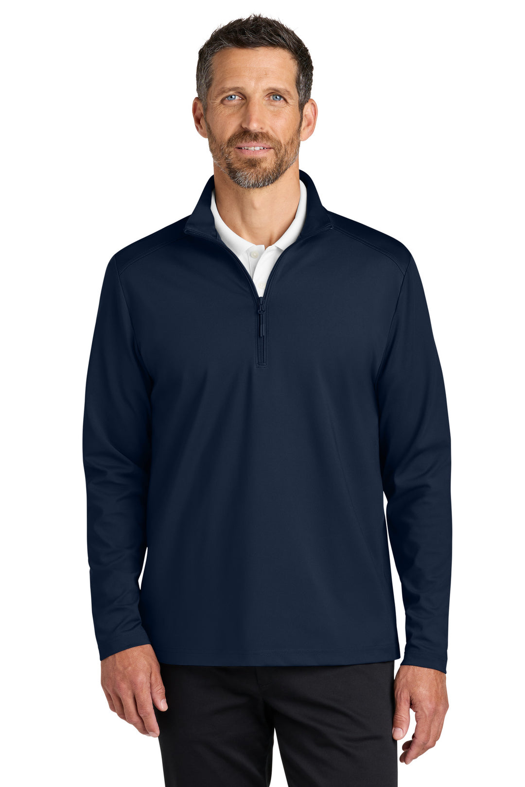 Port Authority C-FREE Double Knit 1/4-Zip (K880) — True Navy