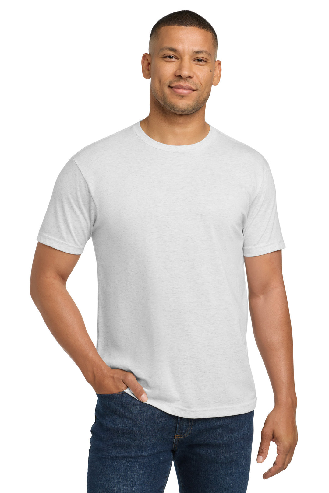 Next Level Tri-Blend (6010) - Performance Tee — Heather White